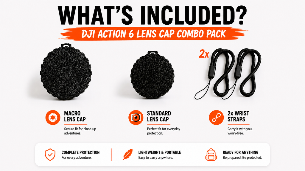 DJI Action 6 Macro + Standard Lens Cap Combo (2-Pack)   🔥 MOST POPULAR